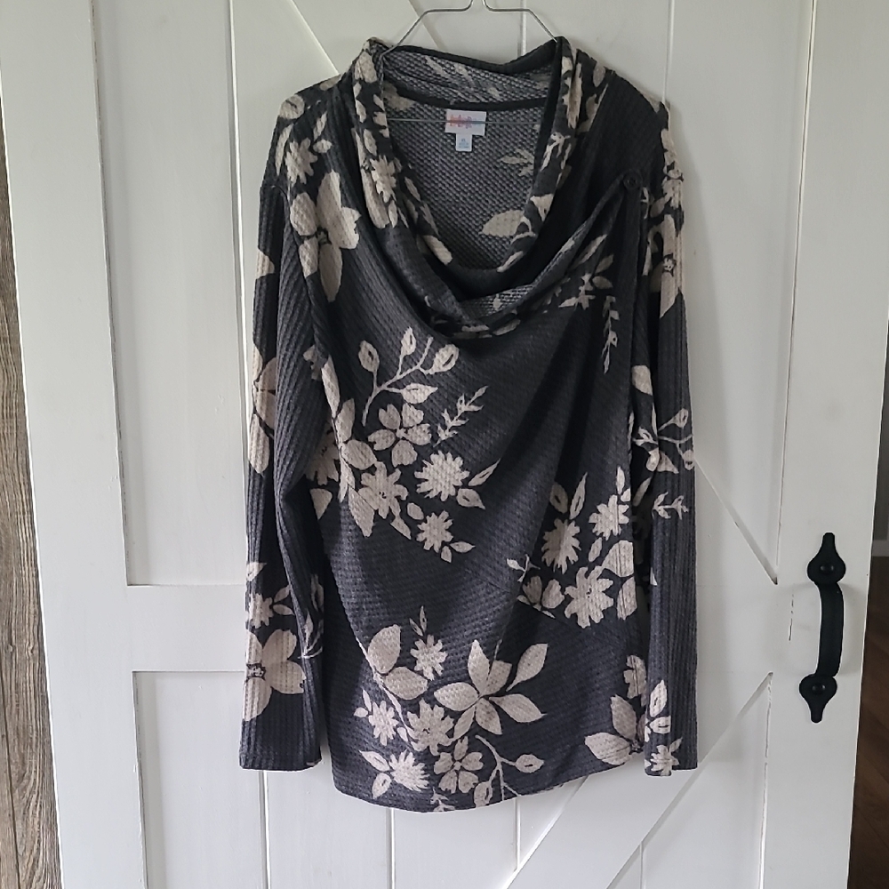 Lularoe Gray Floral Allison